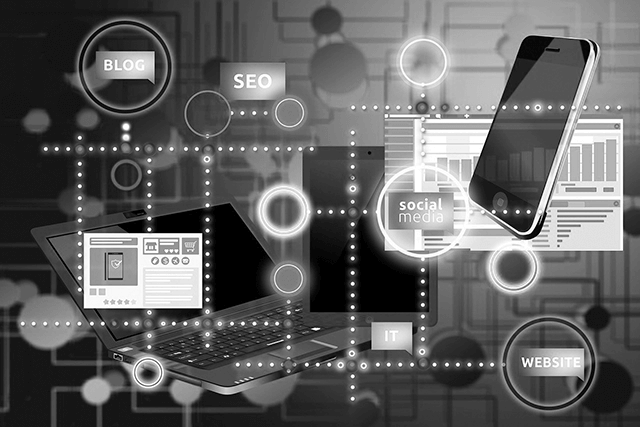 Marketing Mix Verschiedene Online Symbole
